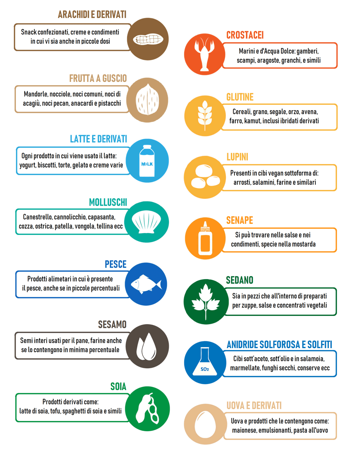 HACCP LISTA ALLERGENI diagram